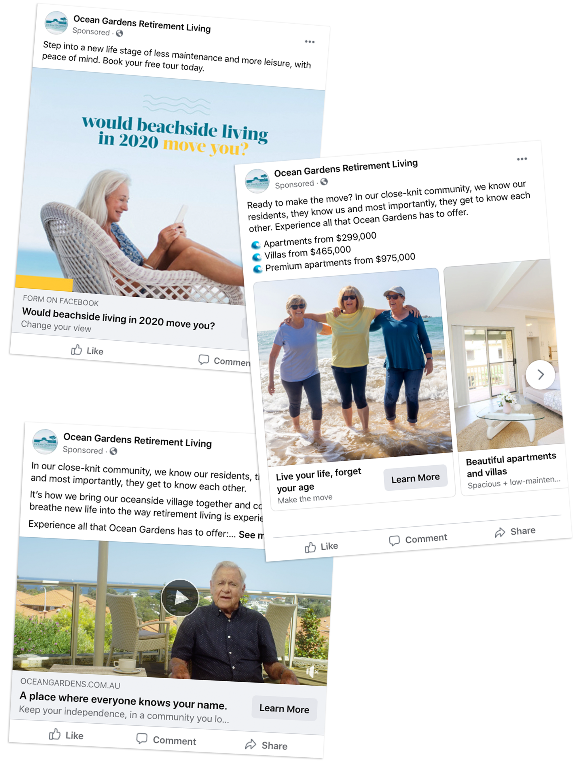 Ocean Gardens - Facebook advertising