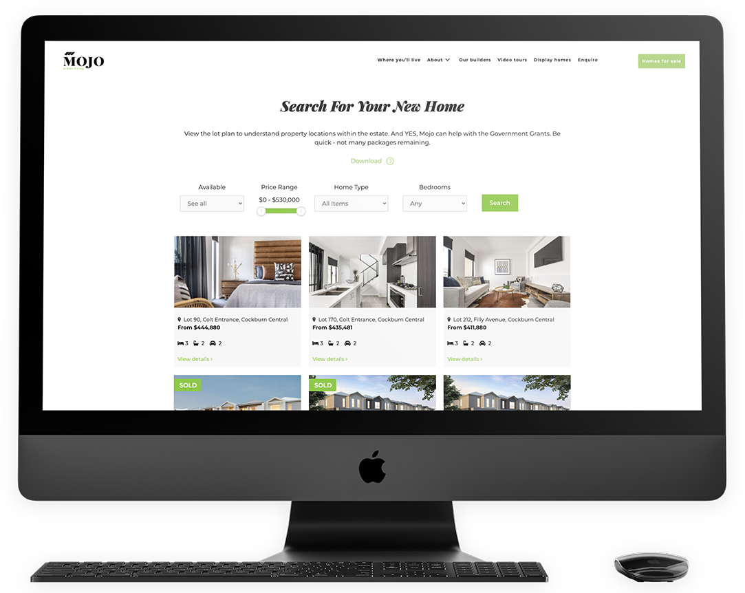 mojo website development